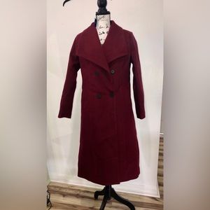 chouyatou Women's Essential Elegant Wear Single Breasted Mid Long Wool Pea Coat